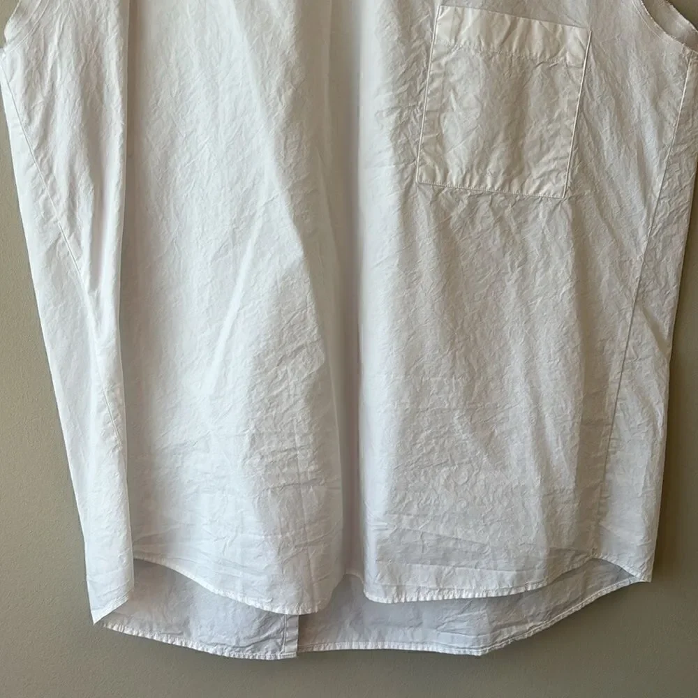 Sibel Saral White Cotton blouse size small sleeveless - Picture 6 of 10